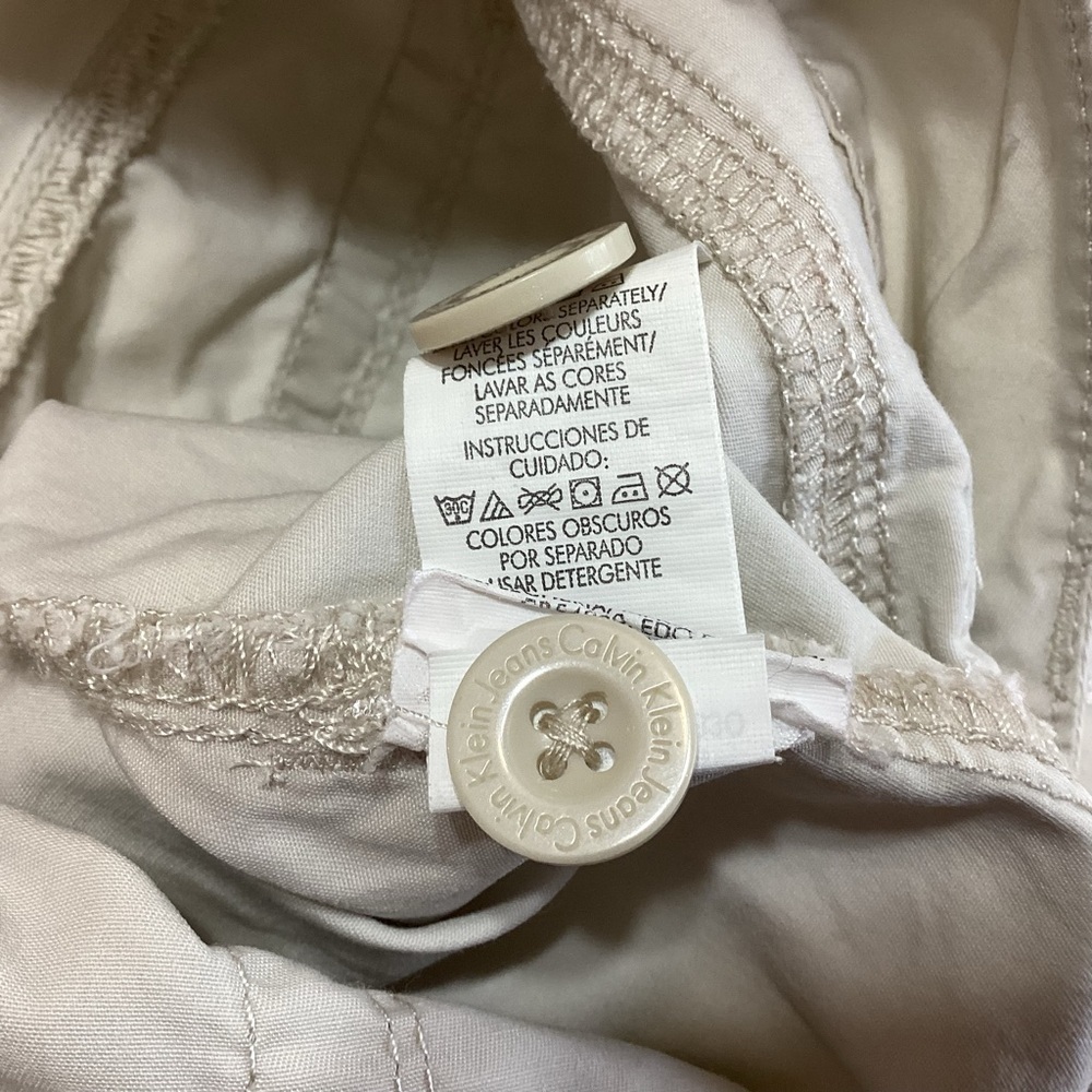 Calvin Klein Casual Shorts Relaxed Fit Cotton/Elastane Cream/Tan 4 - Picture 10 of 10
